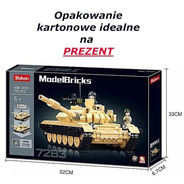 Klocki Czołg Rosyjski 2w1 T-72B3 T-72M1 Wojsko komp. LEGO