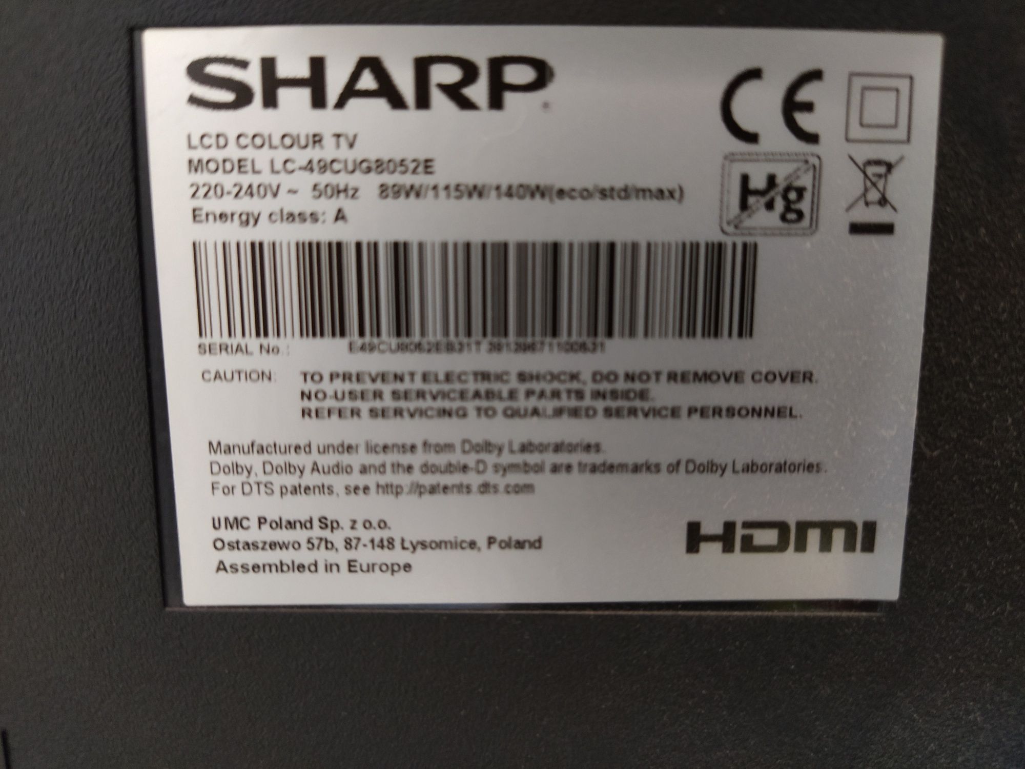 Telewizor LCD Sharp LC-49