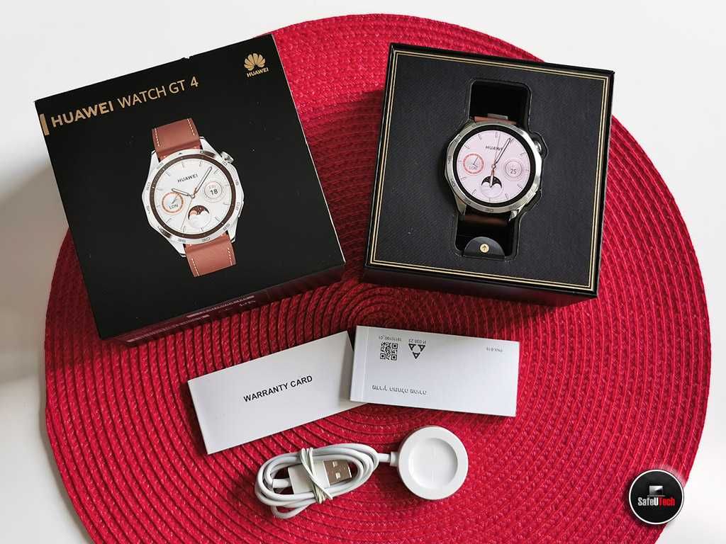 ZADBANY Huawei Watch GT4 Classic 46mm srebrny skóra AMOLED GPS  KPL GW