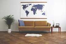 6 Quadros com Mapas dos 6 Continentes