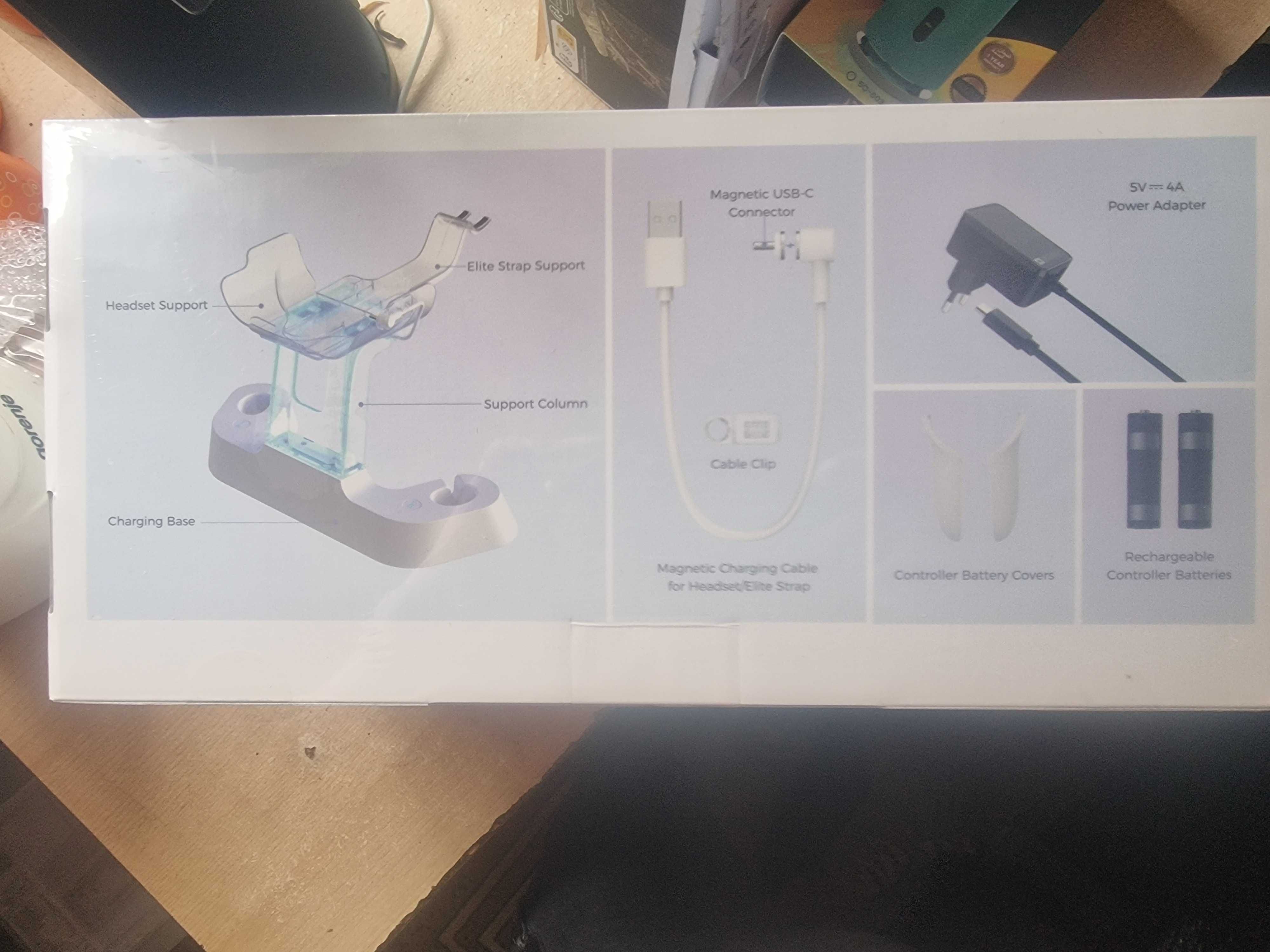 Stacja ładująca LED do gogli kontrolerów Oculus Quest VR