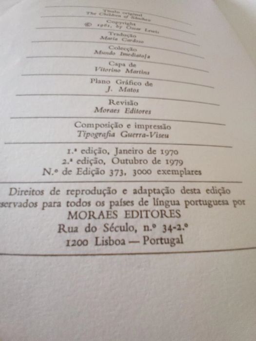 Livro Os filhos de Sanchez de Oscar Lewis
