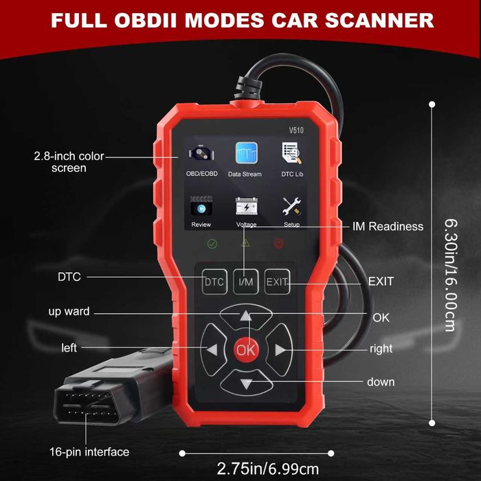 автомобильный сканер OBD II V510