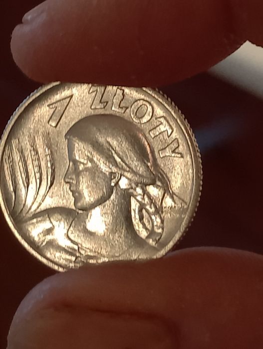 Srebrna moneta 1 zł żniwiarka