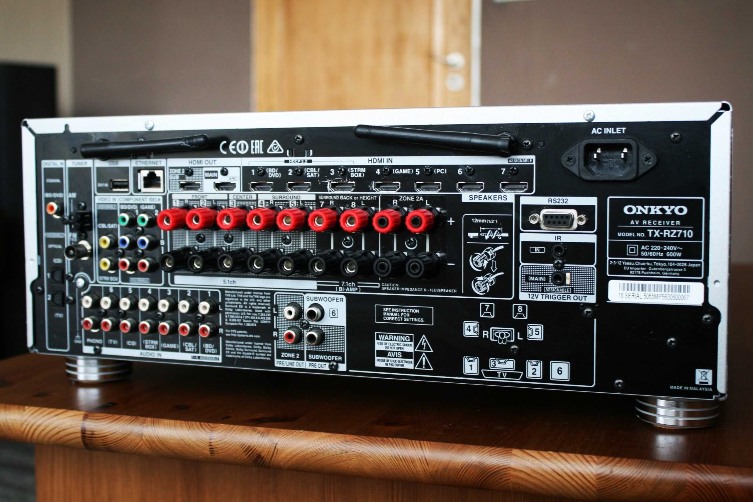 Amplituner Onkyo TX-RZ 710 wzmacniacz BLUETOOTH WiFI Spotify