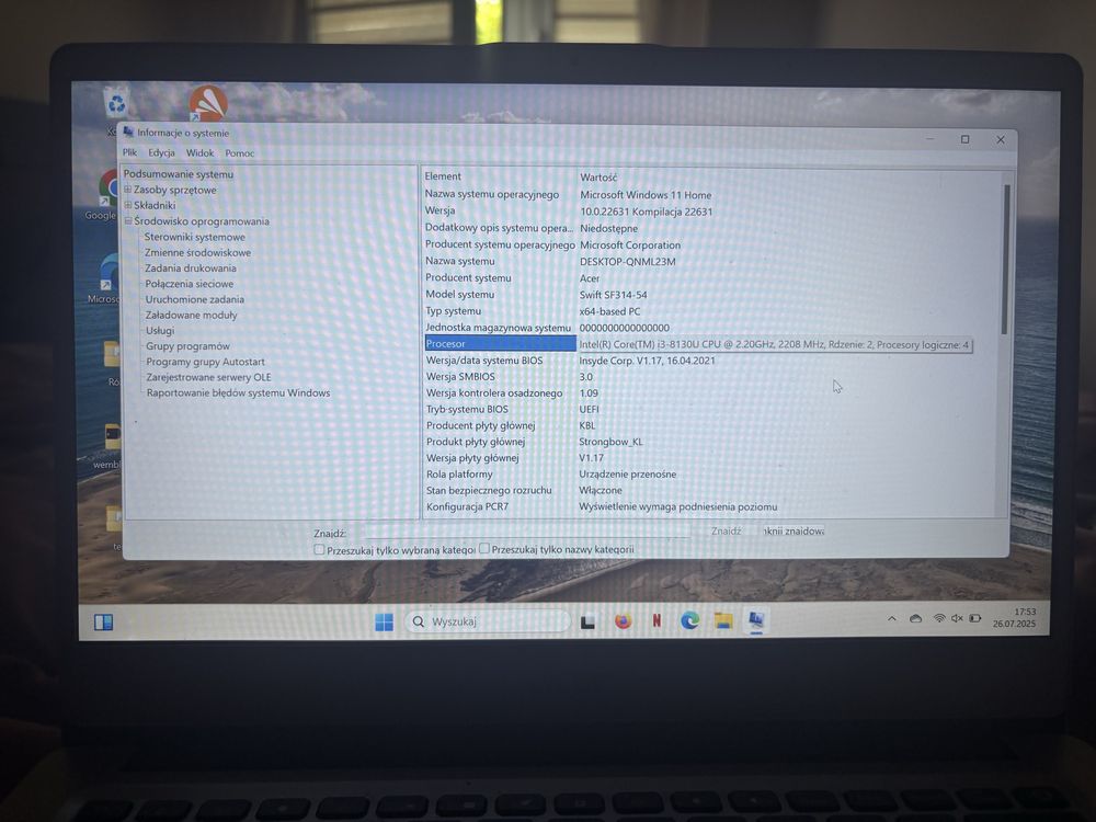 Laptop Acer Swift 3