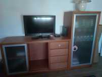 Aparador de sala com móvel com vitrine