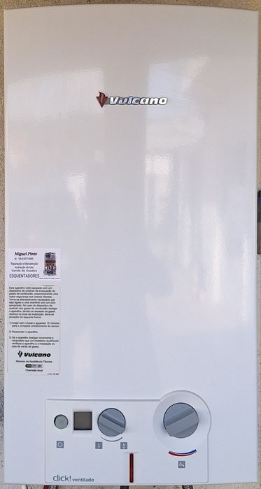 Esquentador Vulcano Ventilado Gás Natural 11Litros