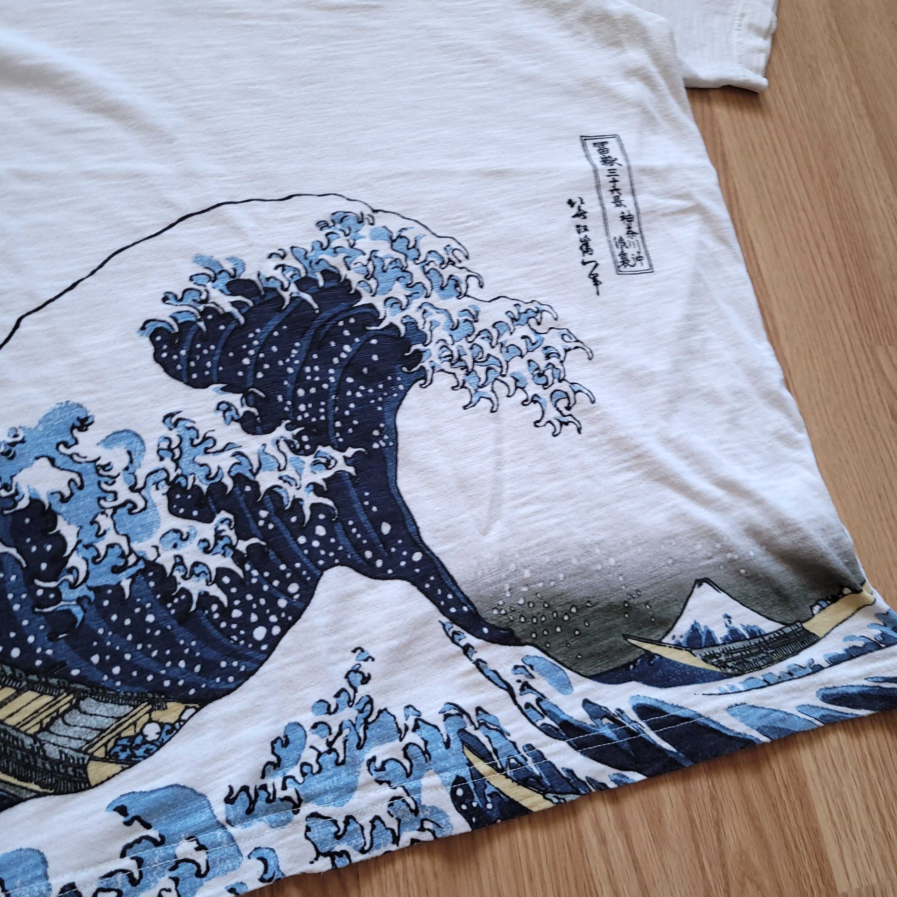 T-shirt Uniqlo Hokusai blue S