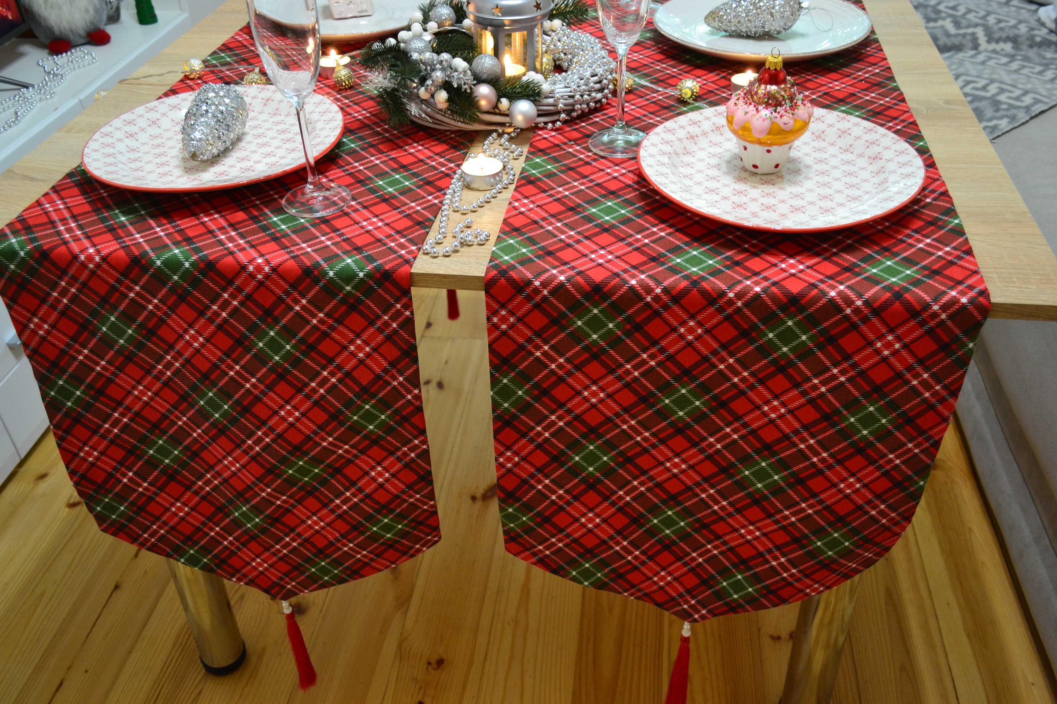 шотландська клітинка скатертина на стіл доріжка ранер на кухню