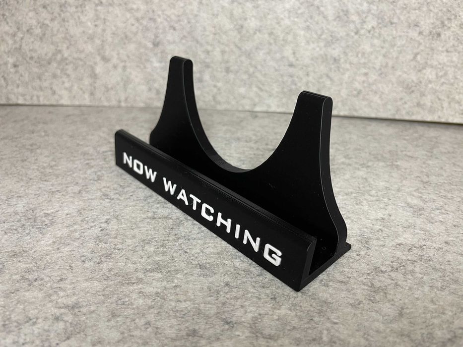 Stojak podstawka na DVD, BluRay "Now Watching" czarna