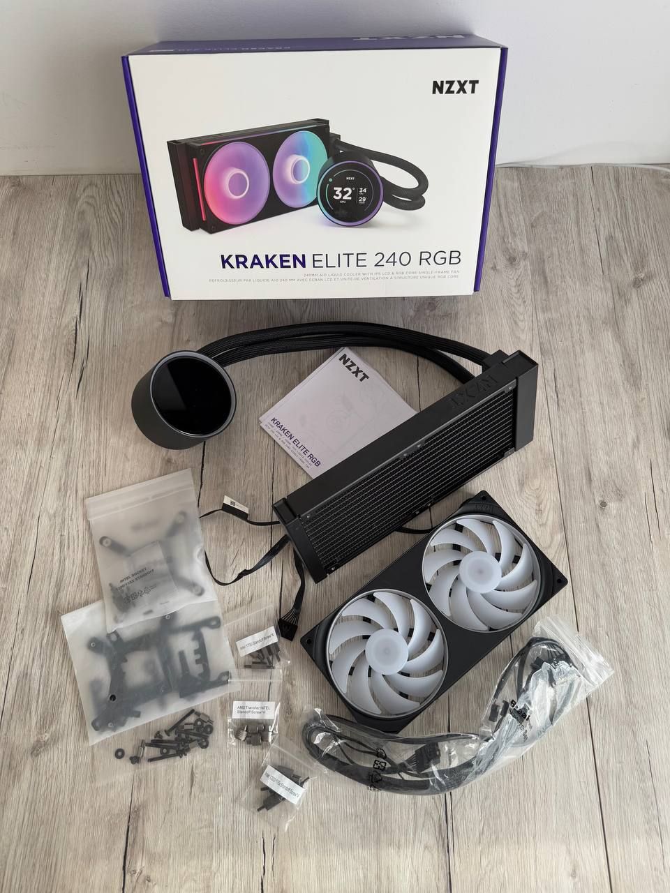 Система рідинного охолодження NZXT Kraken Elite 240 RGB Black AIO LCD