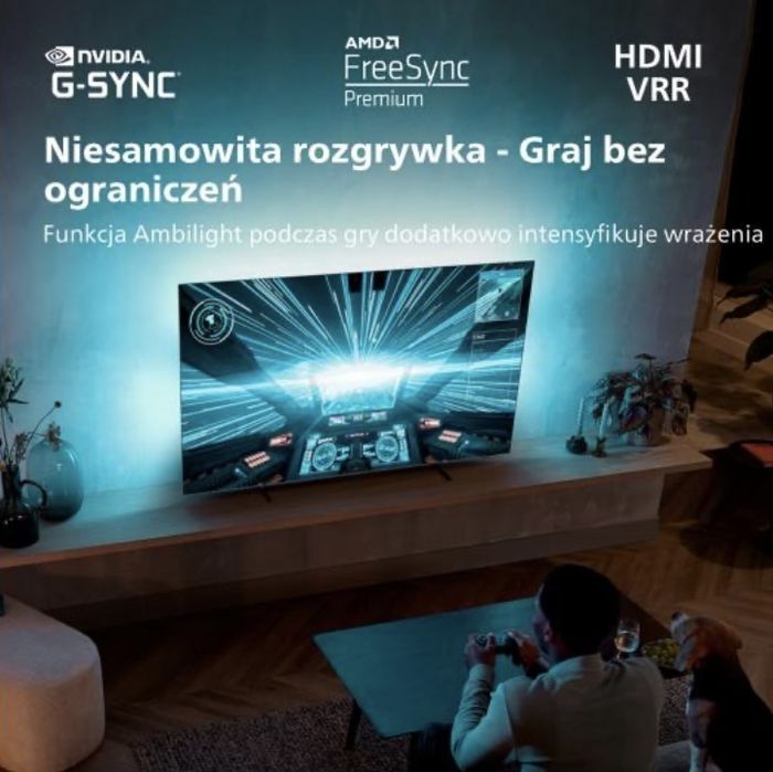 Telewizor PHILIPS 55OLED707  4K 120Hz Android TV Ambilight 3  HDMI 2.1