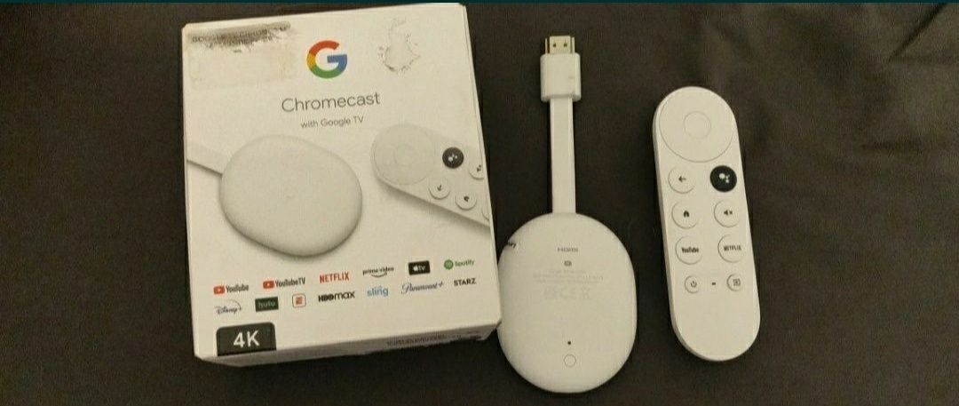 Google Chromecast 4 4k Smart TV odtwarzacz multimedialny pilot Netflix