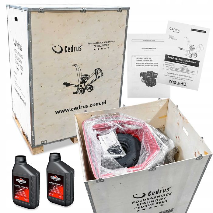 Cedrus Rozdrabniacz Spalinowy RB03 15KM Loncin 12cm Hak Oleje Wysyłka