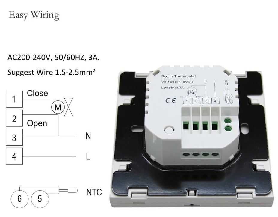 Termostat Beok TDS721-WP.WW do wodnego ogrzewania podłogowego