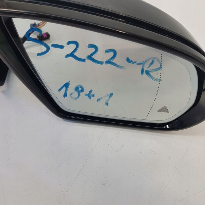 LUSTERKO PRAWE MERCEDES S W222 KAMERA 360 18+1 PIN 197 LAK ORYGINAL DEMONTAZ UK