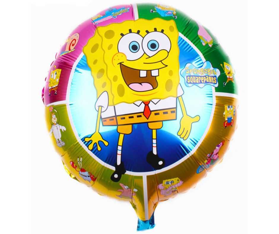 Balony foliowe Spongebob Kanciastoporty Patryk Skalmar urodziny 18szt