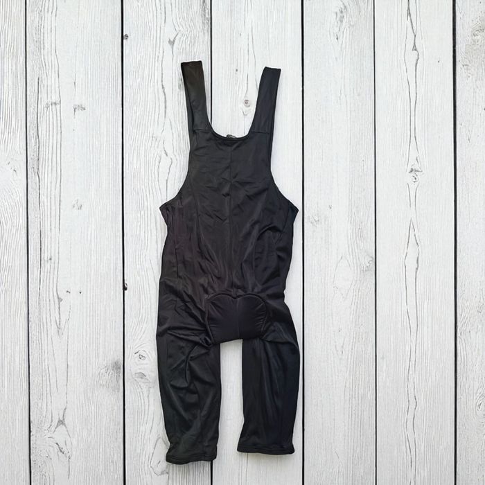 Kolarskie spodenki na szelkach bibs czarne z wkładką