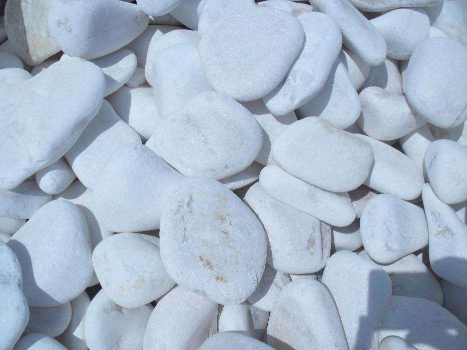 Seixo branco decorativo para jardim