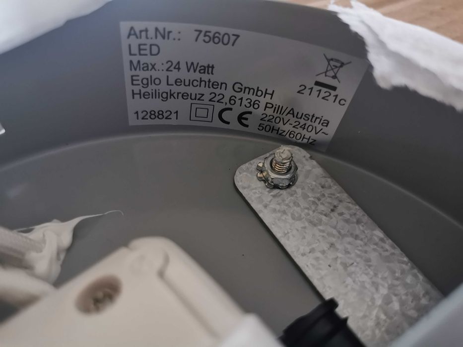 Lampa sufitowa Palmaves 3 biało-srebrna LED 56cm, pilot 2900lumen Eglo