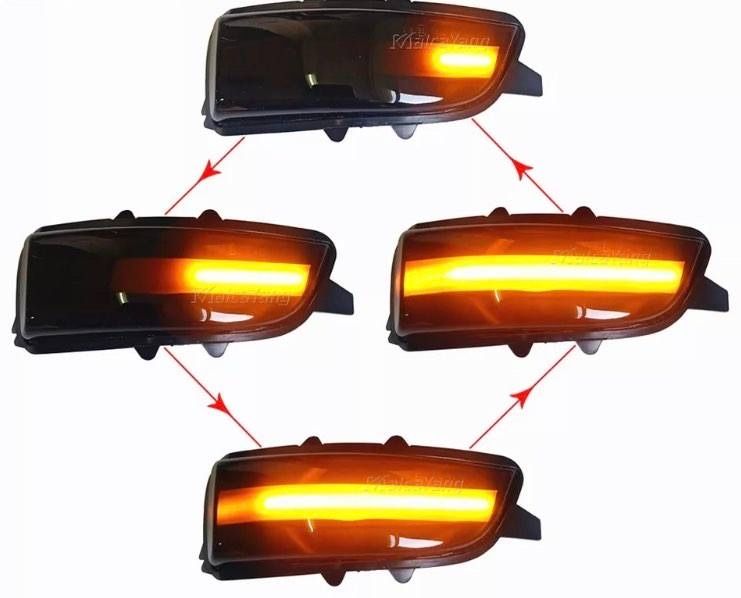 Piscas Dinâmicos em Led para Volvo C30, C70, S40, S60, S80, V40, V50, V70(Pretos)|NOVOS