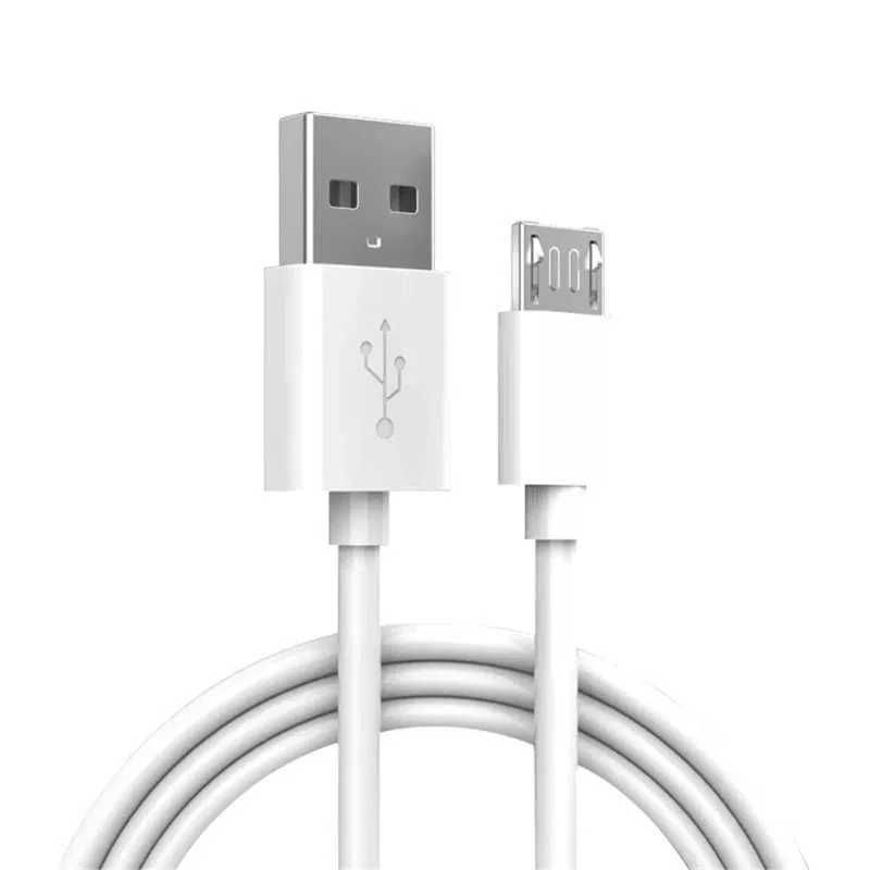 Kabel Ładowania microUSB i USB-A Przewód 1m 3A Adapter Micro USB Biały
