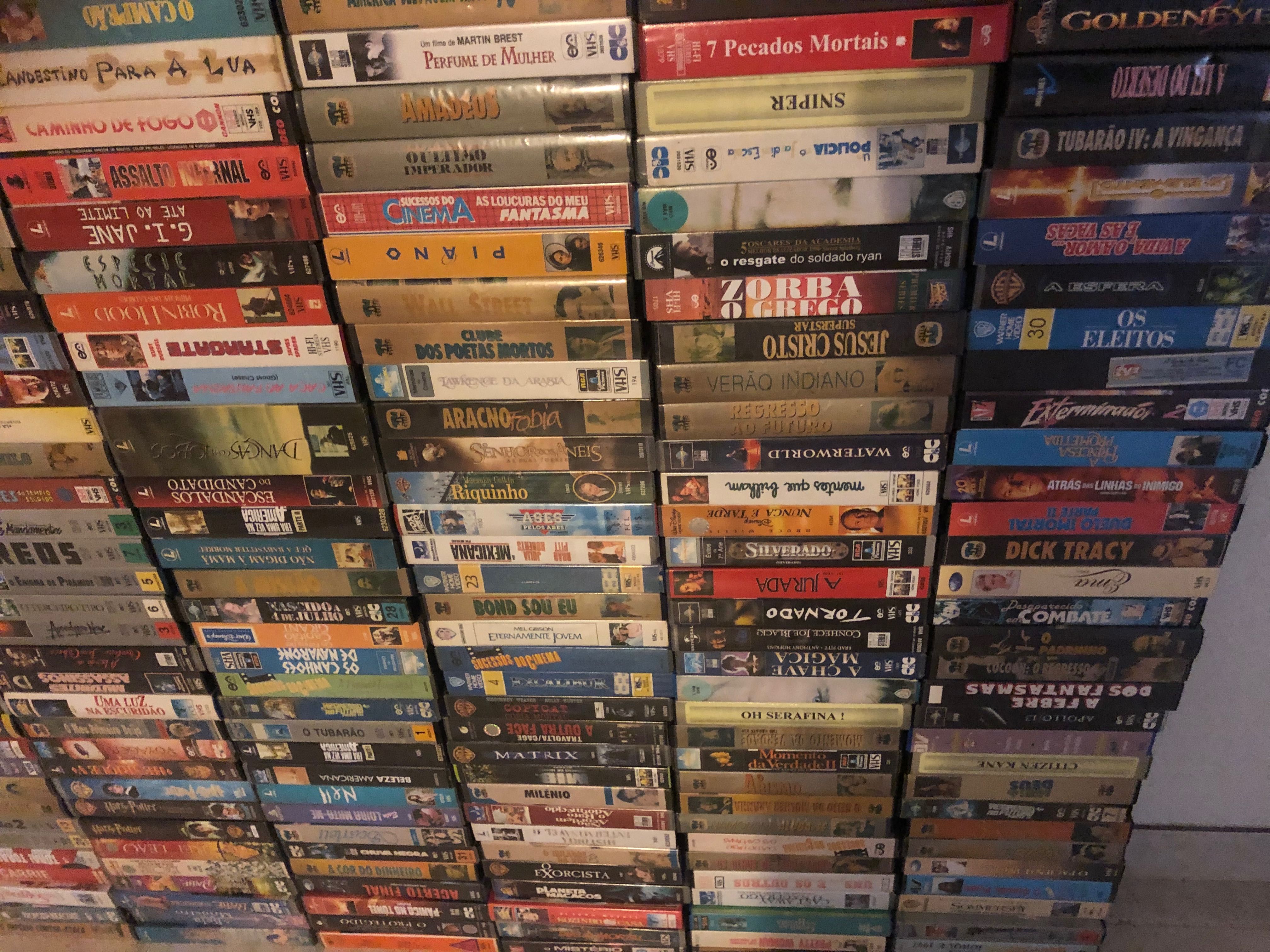 340 Filmes em cassetes VHS unidades bem conservadas