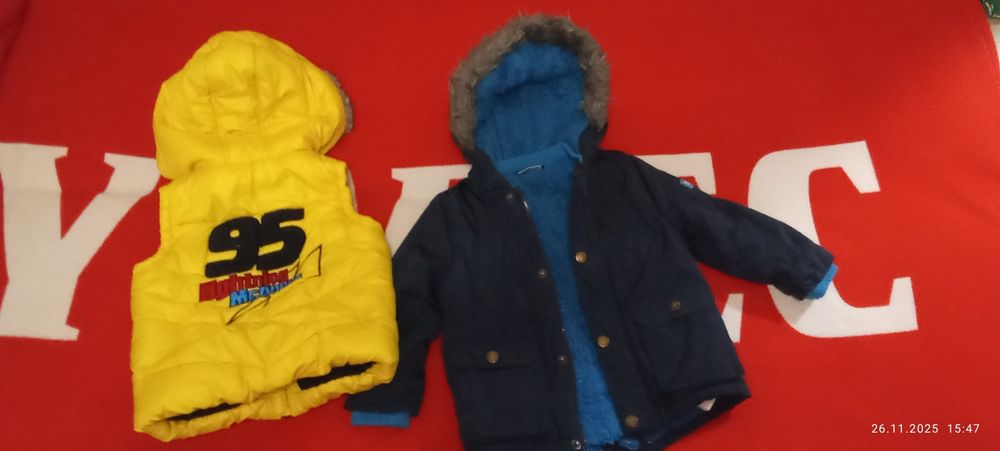 Kurtka i kamizelka zimowa 2-3 lata