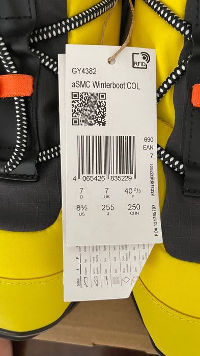 Adidas Stella McCartney Yellow Winter Boots roz. 40 2/3