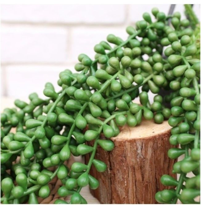 Liść zielona girlanda wisząca gałązka kulki 70 cm