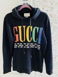 Bluza z kapturem Gucci hoodie czarna rozmiar XL bawelna