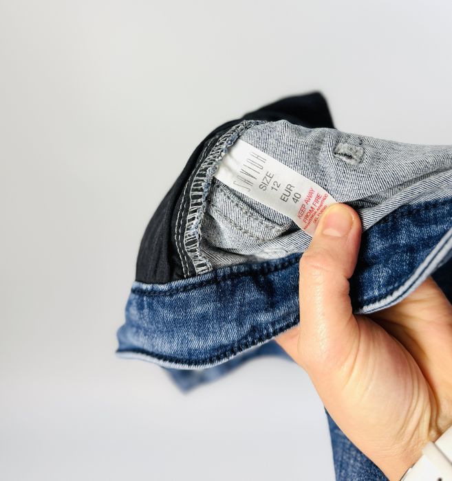 Niebieskie jeansy skinny z wysokim stanem L 40 Savida