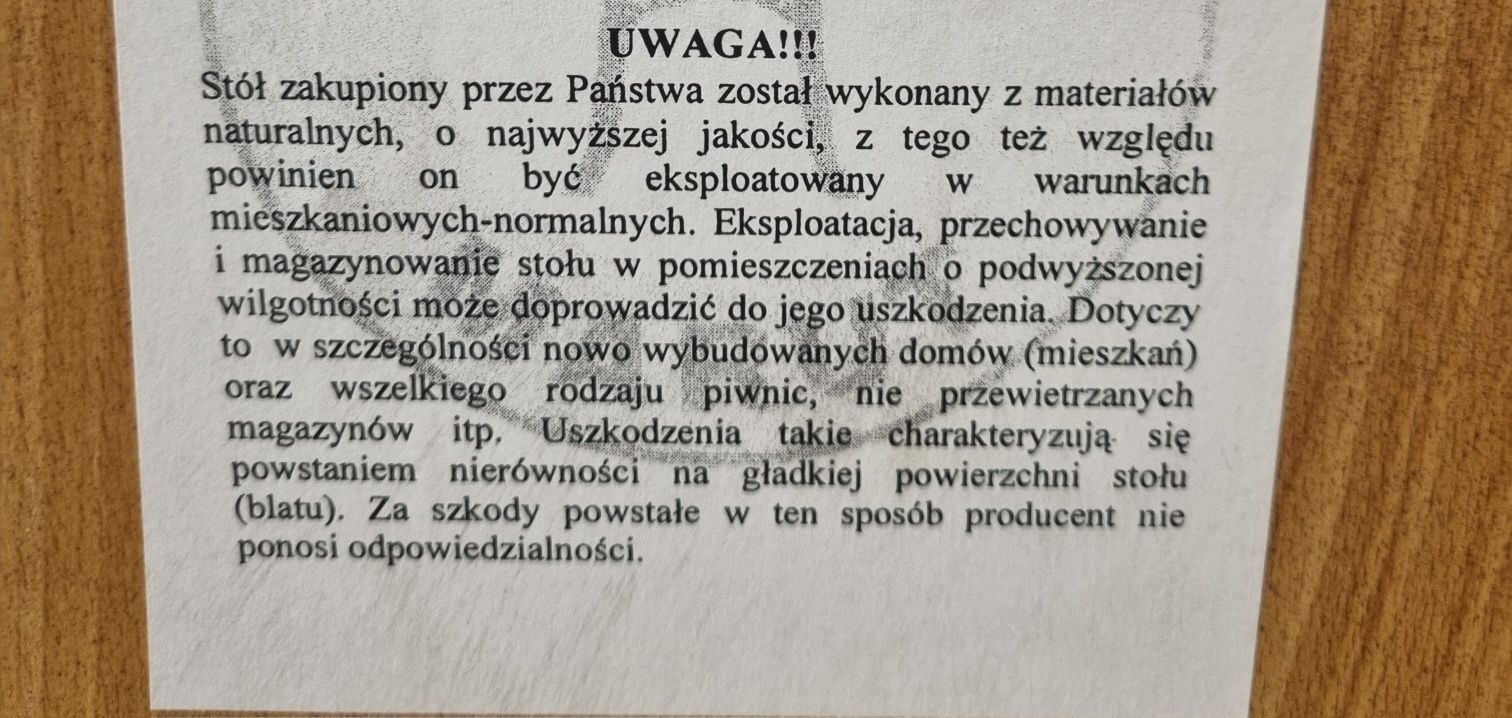 Stół rozkładany 90/90/190
