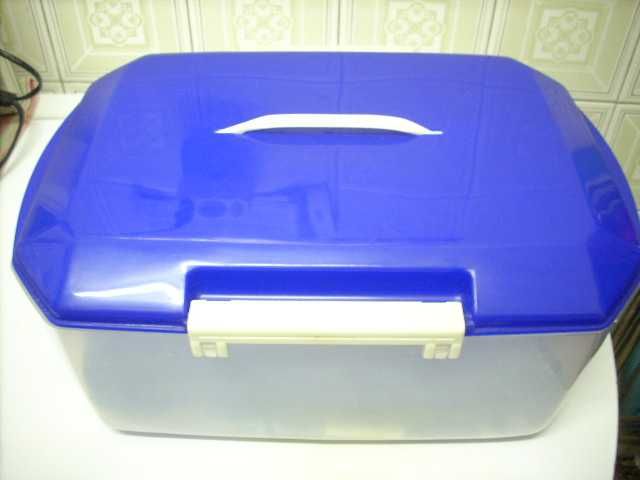 Kit cozinha em plástico de cor azul - Semi-nova
