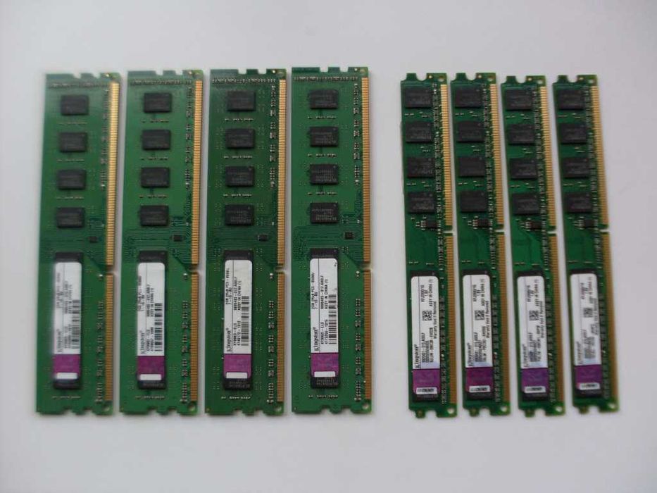 Рабочая фирменная оперативная память ОЗУ Kingston DDR2 1GB и DDR3 2GB