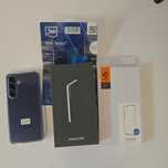 SAMSUNG S25 Niebieski +Folia + ETUI 256GB