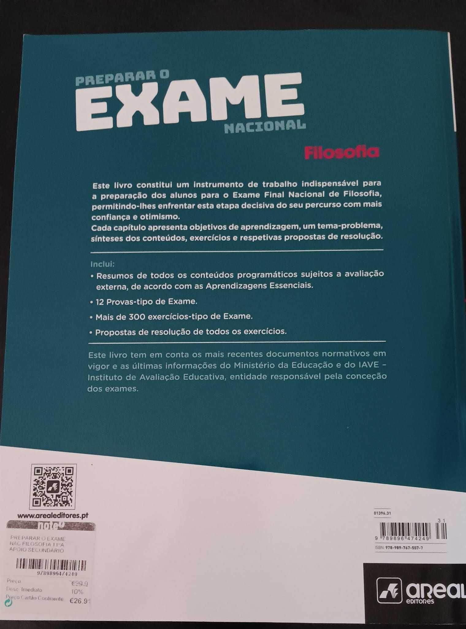 Livro de Preparação Exame Nacional - FILOSOFIA- 10º e 11º ano (2024)