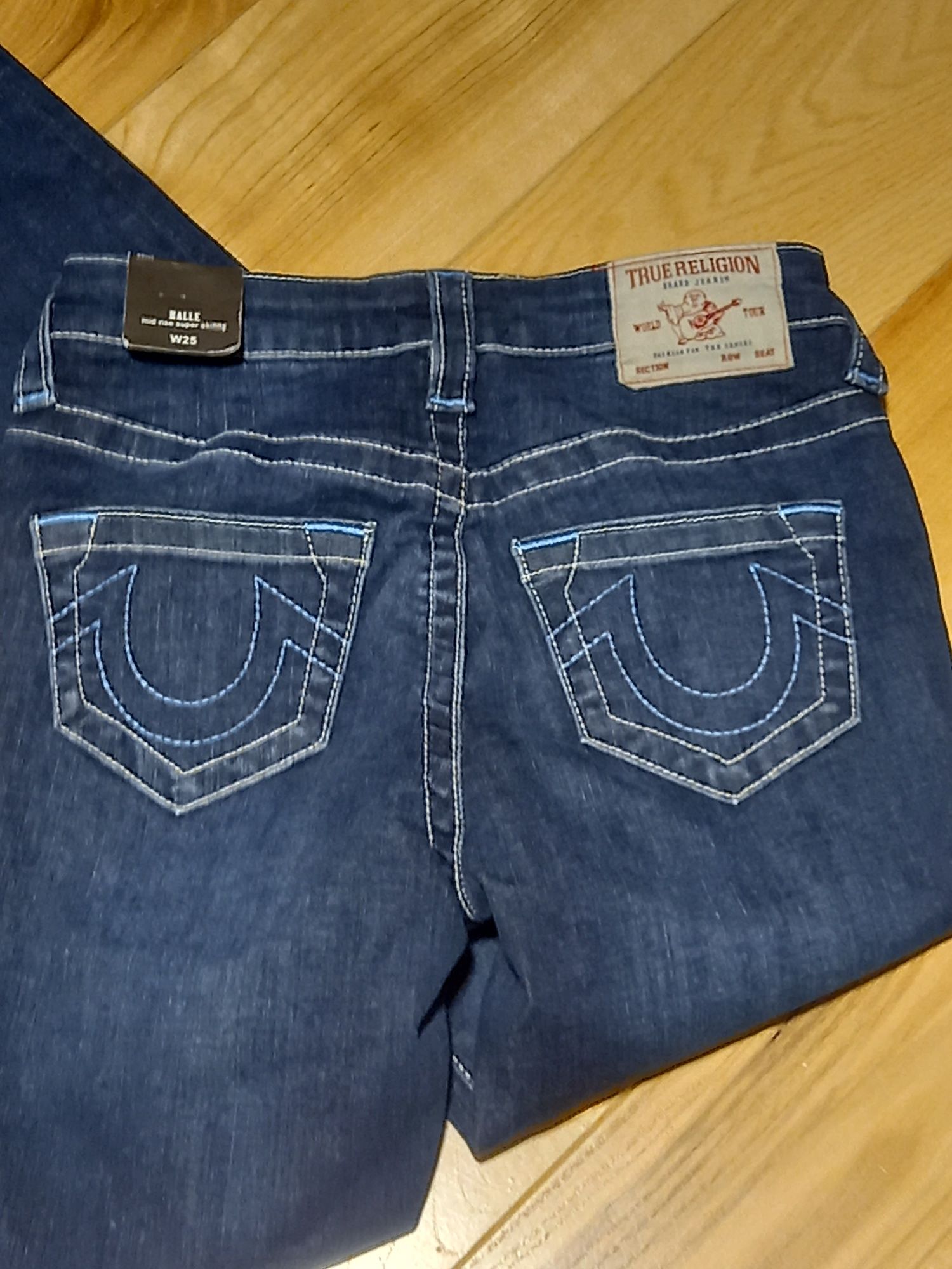 True religion spodnie jeansy super skinny W25