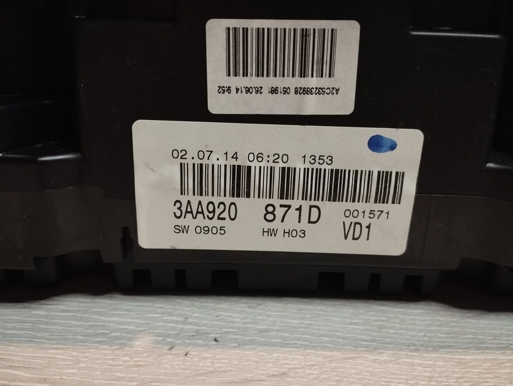 Licznik prędkościomierz zegar Passat 3AA920871D ]30ovoko