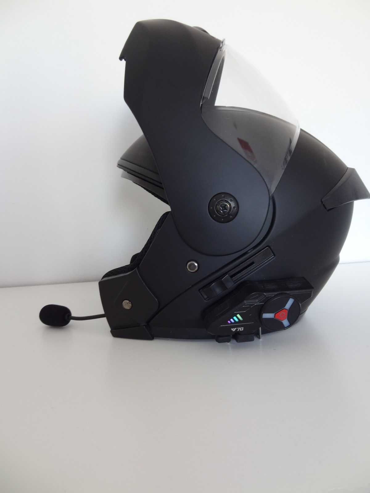 Capacete de Moto Novo, Bluetooth integrado, Moto helmet with bluetooth