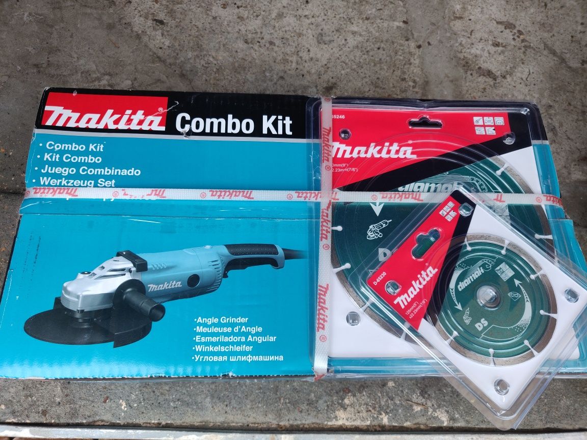 Szlifierka Makita combo kit plus tarcze nowy zestaw