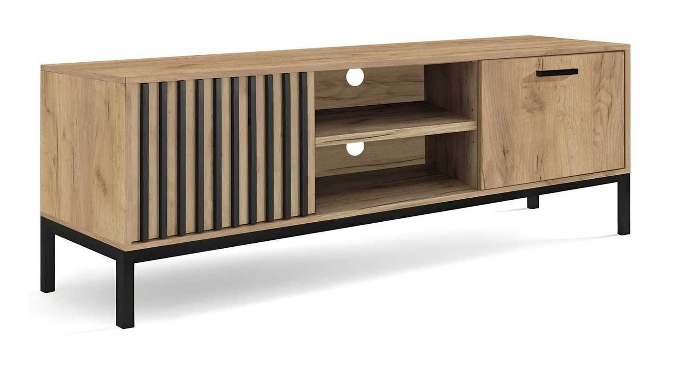 Stolik szafka pod telewizor LAMINO RTV-1 na czarnych nóżkach
