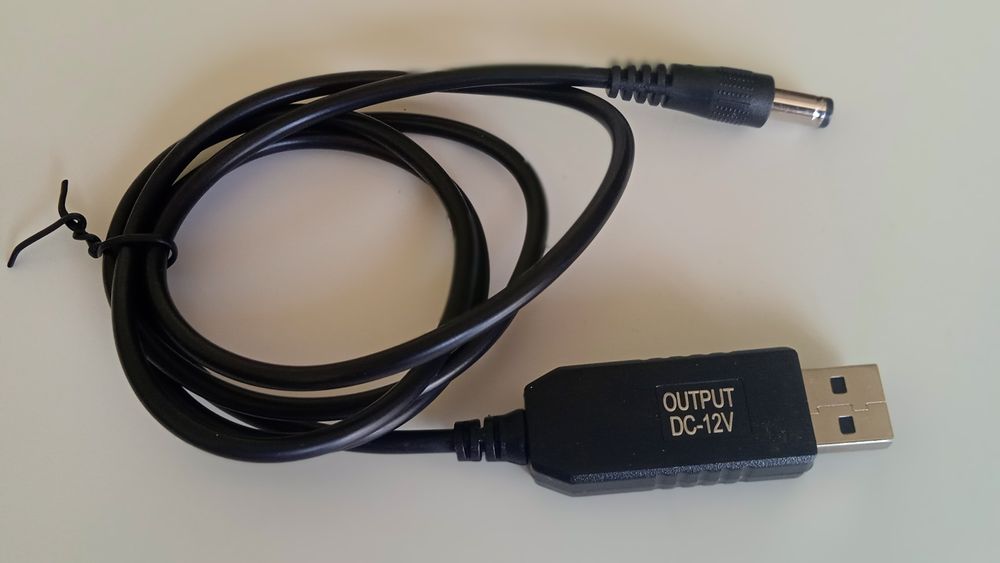 Кабель шнур 5v на 12v, з перетворювачем для роутера DC 5.5 х 2.1 від п