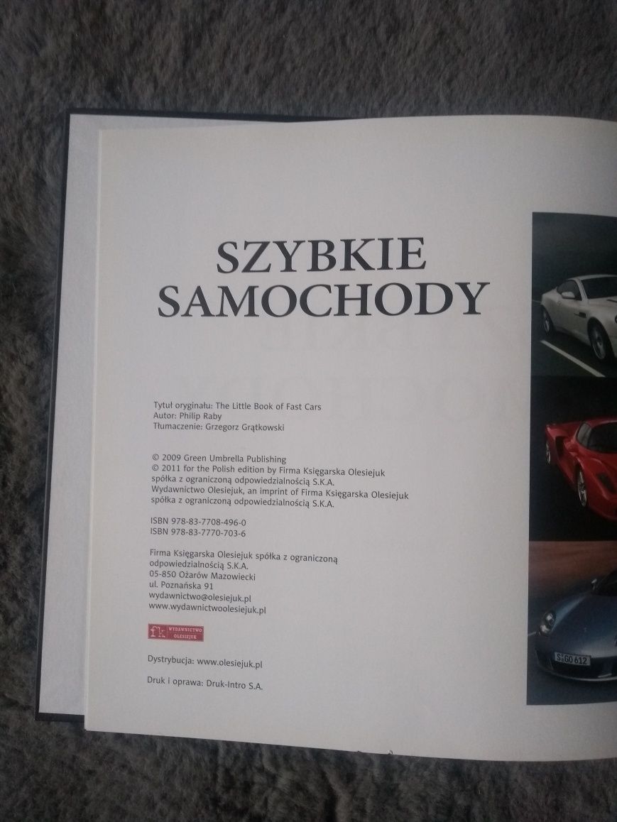 Szybkie samochody książka