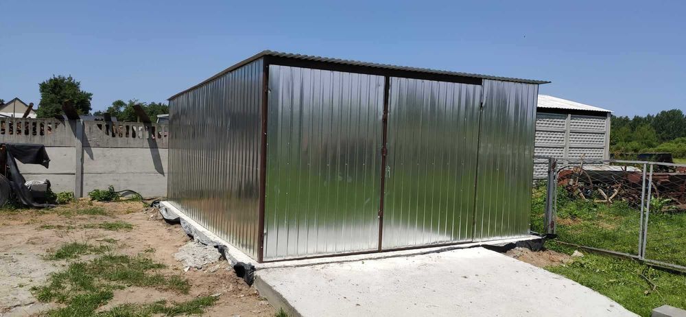 Garaż blaszany 3x5 ( konstrukcja ocynk, transport i montaż gratis)