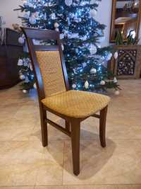 Sprzedam krzesła drewniane z pokrowcami w kolorze ecry