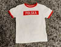 Koszulka kibica do kibicowania POLSKA roz. 128 na mecz sportowa