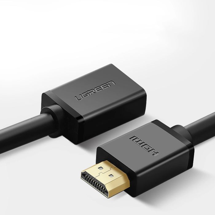 Ugreen kabel przejściówka HDMI męski - HDMI żeński 2.0 4K 1m czarny