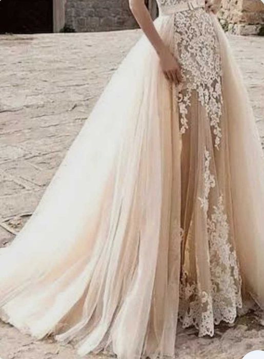 Весільна сукня Bridal рибка зі зьйомним шлейфом. Розмір S